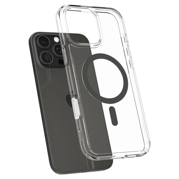 Husa hard Spigen Ultra Hybrid T MagSafe pentru iPhone 16 Pro, Grafit
