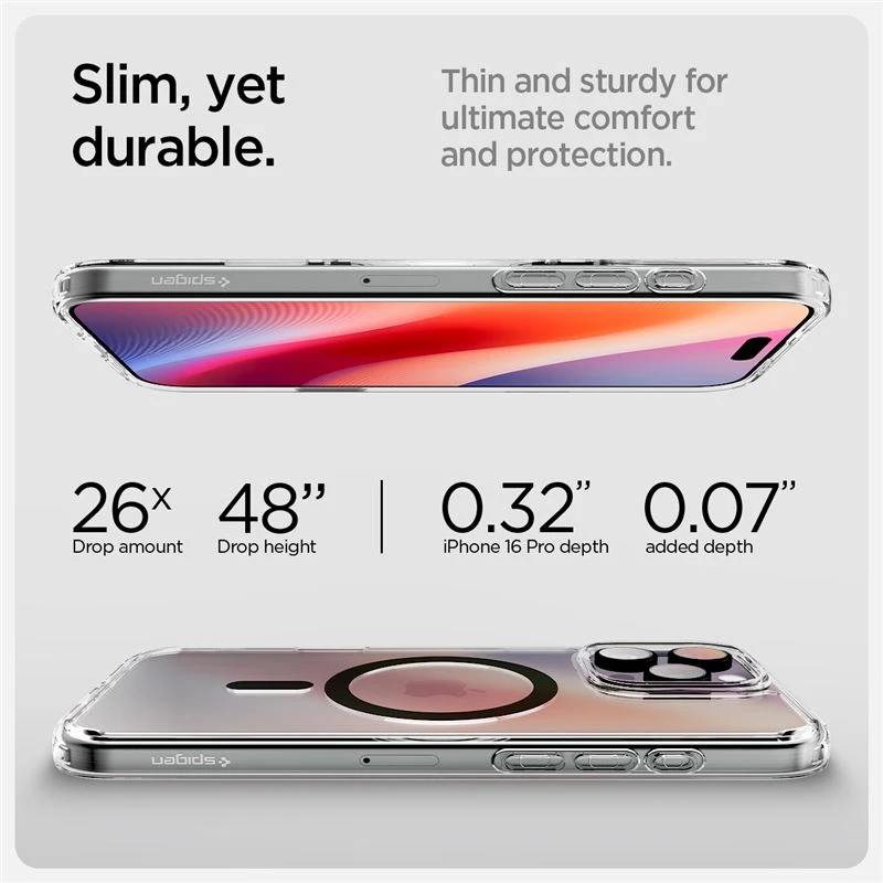 Husa hard Spigen Ultra Hybrid T MagSafe pentru iPhone 16 Pro, Grafit thumb