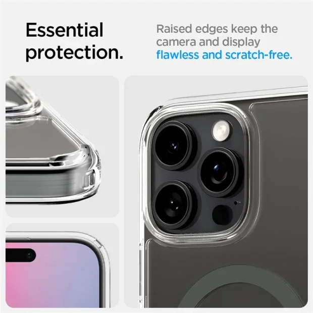 Husa hard Spigen Ultra Hybrid T MagSafe pentru iPhone 16 Pro, Grafit