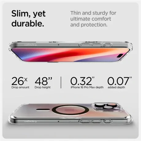 Husa hard Spigen Ultra Hybrid T MagSafe pentru iPhone 16 Pro Max, Grafit
