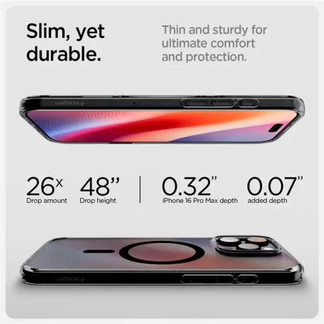 Husa hard Spigen Ultra Hybrid T MagSafe pentru iPhone 16 Pro Max, Negru