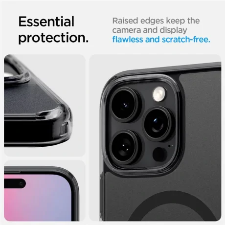 Husa hard Spigen Ultra Hybrid T MagSafe pentru iPhone 16 Pro Max, Negru
