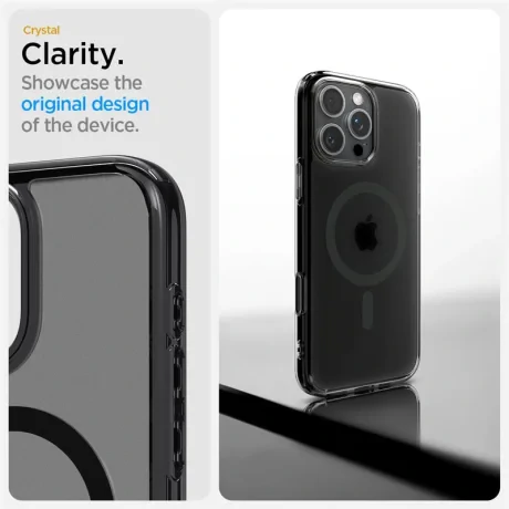 Husa hard Spigen Ultra Hybrid T MagSafe pentru iPhone 16 Pro Max, Negru