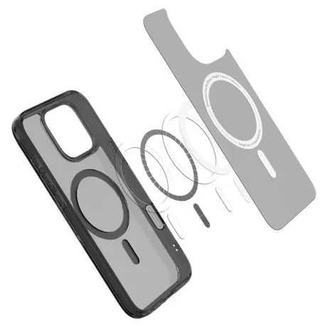 Husa hard Spigen Ultra Hybrid T MagSafe pentru iPhone 16 Pro Max, Negru