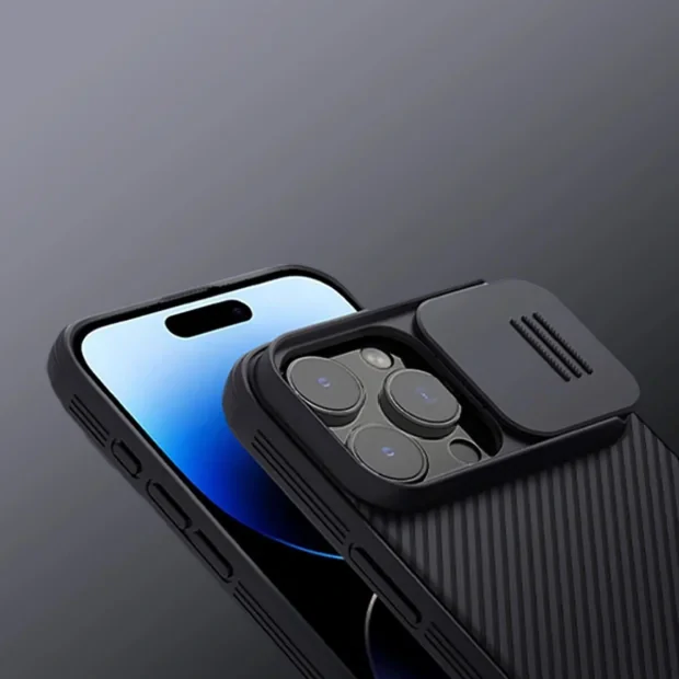 Husa  magnetica Nillkin CamShield PRO pentru Apple iPhone 16 Pro Max, neagra