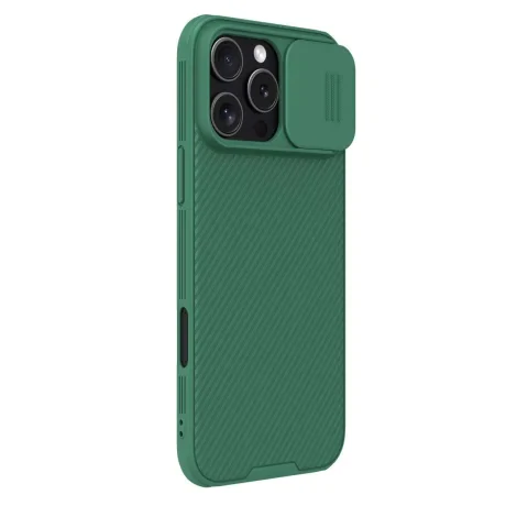 Husa  magnetica Nillkin CamShield PRO pentru Apple iPhone 16 Pro Max Verde inchis