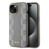Husa Spate DKNY PU cu model carouri pentru iPhone 15 Bej
