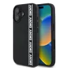 Husa Spate DKNY 3D Rubber Logo Line pentru iPhone 16 Negru