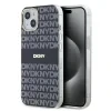 Husa Spate DKNY PC/TPU cu model dungi tonale Magsafe pentru iPhone 14 Negru