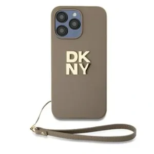 Husa Spate PU DKNY cu cureaua pentru iPhone 15 Pro Max Bej