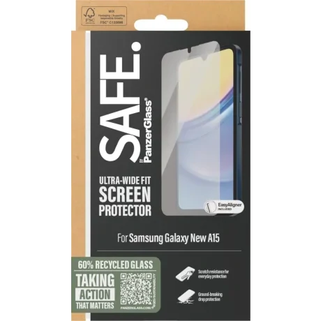 Folie Sticla PanzerGlass Safe pentru Samsung Galaxy A16 4G/5G Transparent