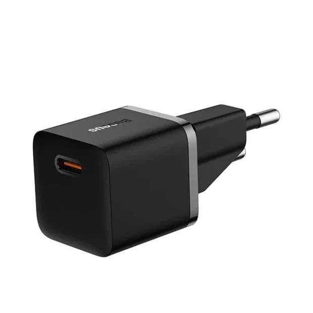 Incarcator retea Baseus GaN5 Pro, Quick Charge 20W, 1 x USB Type-C, include cablu USB Type-C la USB Type-C 100W 1m-Negru