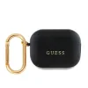 Husa Guess PU Grained Classic Logo pentru AirPods Pro 2 Negru