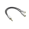 &quot;AluLine&quot; Jack Adapter, 3.5 mm plug - 2x 3.5 mm socket, jack, stereo