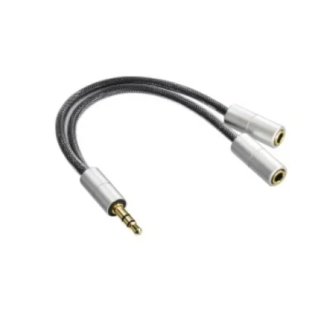 &quot;AluLine&quot; Jack Adapter, 3.5 mm plug - 2x 3.5 mm socket, jack, stereo