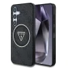Husa Guess IML 4G Glitter and Triangle Logo MagSafe pentru Samsung Galaxy S25 Plus, Negru