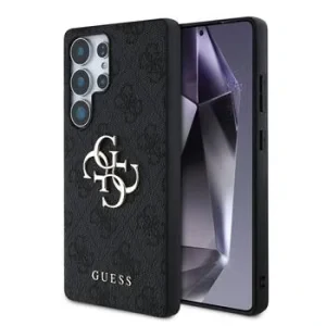 Husa Guess PU 4G Metal Logo pentru Samsung Galaxy S25 Ultra, Gri