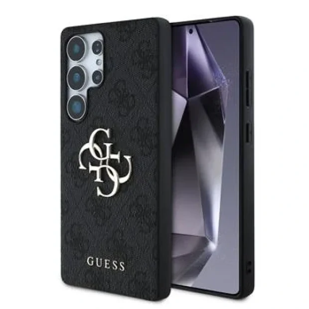 Husa Guess PU 4G Metal Logo pentru Samsung Galaxy S25 Ultra, Gri