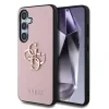 Husa Guess PU Grained 4G Metal Logo pentru Samsung Galaxy S25 Plus, Roz