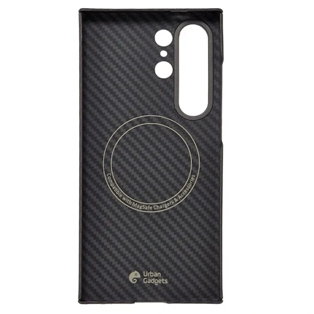 Husa Spate Hard Urban Gadgets MagForce Aramid pentru Samsung Galaxy S24 Ultra Negru