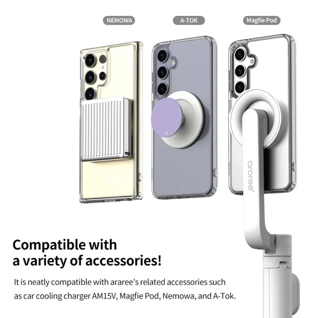 Husa spate Araree Duple M MagSafe pentru Samsung Galaxy S24 Ultra, Transparent