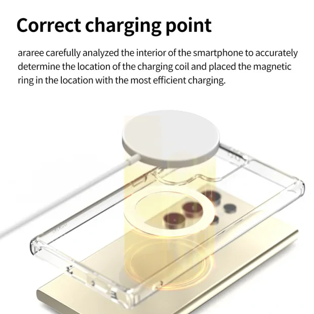 Husa spate Araree Duple M MagSafe pentru Samsung Galaxy S24 Ultra, Transparent