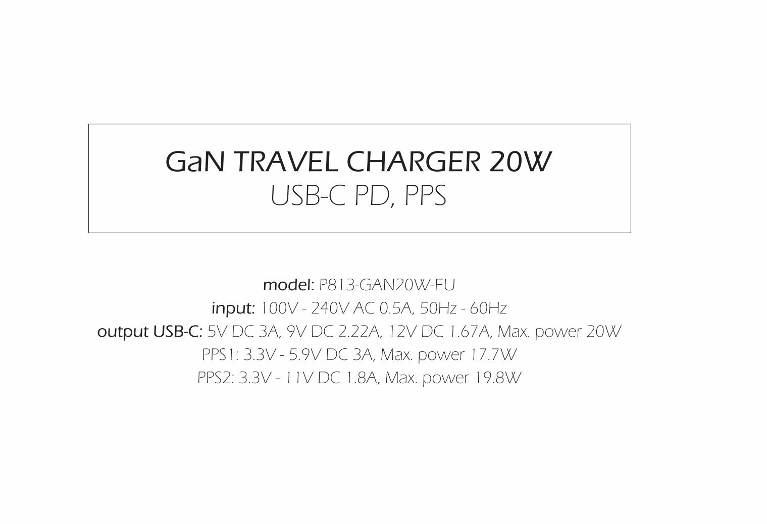 Incarcator Retea Swissten GaN 1x USB-C 20WPD, Negru thumb