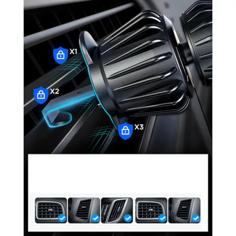 Suport auto MagSafe Joyroom JR-ZS355 pentru grila de ventilatie compatibil cu iPhone, Negru