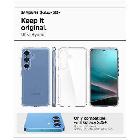 Spigen Ultra Hybrid, crystal clear - Samsung Galaxy S 2025+