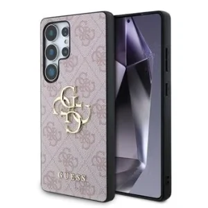 Husa Guess PU 4G Metal Logo pentru Samsung Galaxy S25 Ultra, Roz