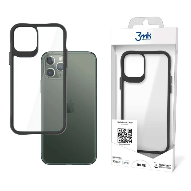 Husa hard Satin Armor Case 3MK  pentru iPhone 11 Pro Max Negru