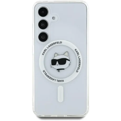Husa Karl Lagerfeld IML Choupette Head MagSafe pentru Samsung Galaxy S25 Plus, Transparent