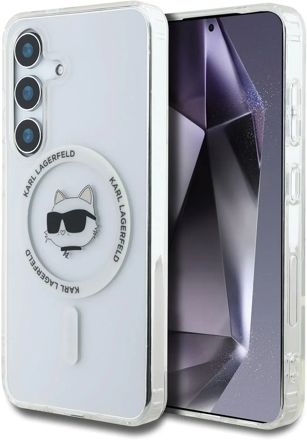 Husa Karl Lagerfeld IML Choupette Head MagSafe pentru Samsung Galaxy S25 Plus, Transparent thumb