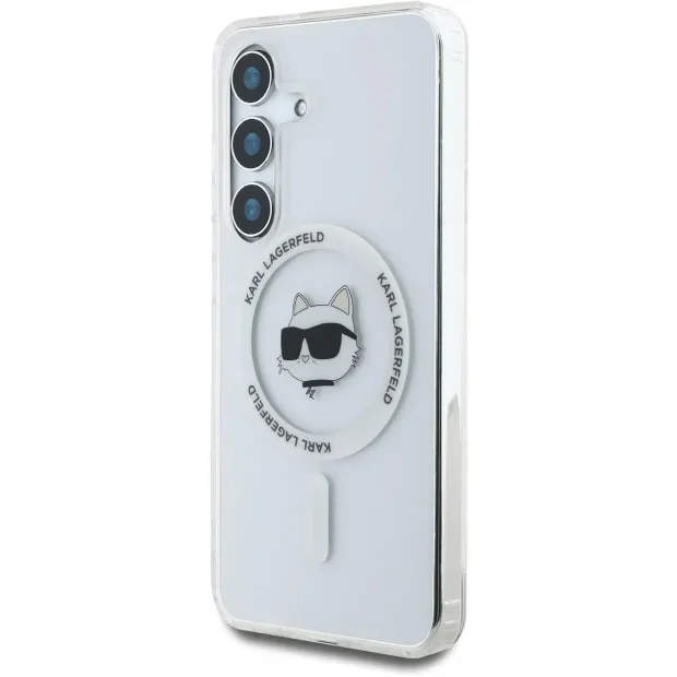 Husa Karl Lagerfeld IML Choupette Head MagSafe pentru Samsung Galaxy S25 Plus, Transparent