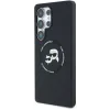 Husa Karl Lagerfeld Liquid Silicone K&amp;CH Heads MagSafe pentru Samsung Galaxy S25 Ultra, Negru