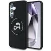Husa Spate Karl Lagerfeld Liquid Silicone K&amp;CH Heads MagSafe pentru Samsung Galaxy S25 KLHMS25SSKCHTCK Negru