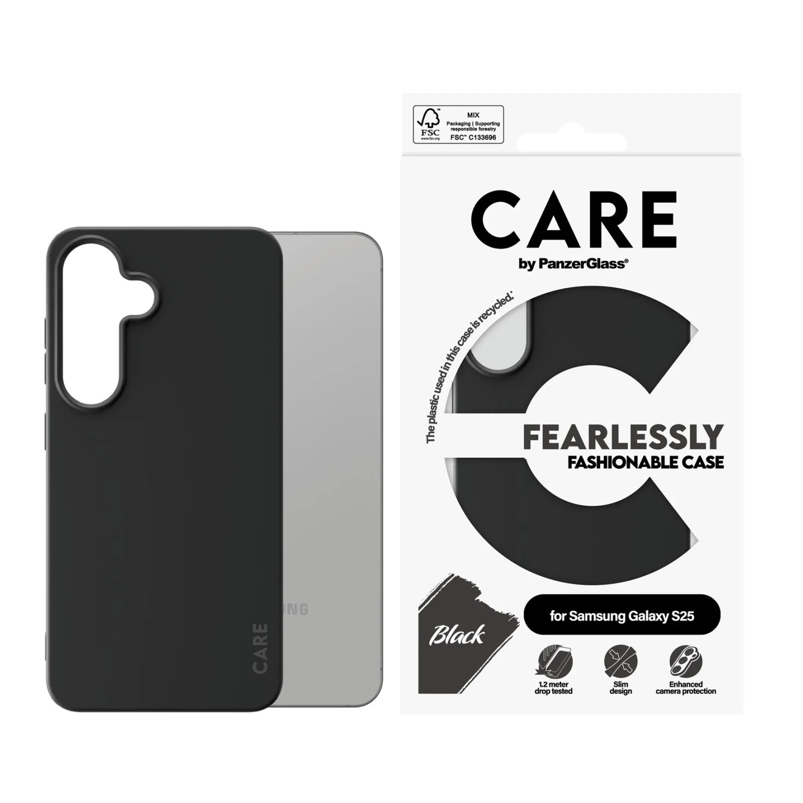 Husa Spate PanzerGlass Hard Care pentru Samsung Galaxy S25 Negru thumb