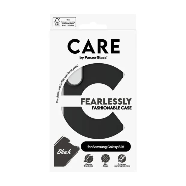 Husa Spate PanzerGlass Hard Care pentru Samsung Galaxy S25 Negru