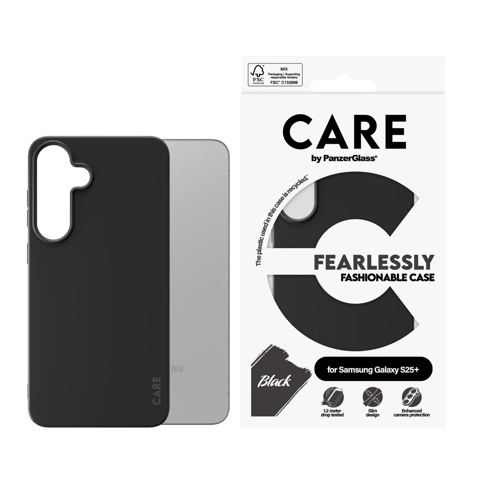 Husa Spate PanzerGlass Hard Care pentru Samsung Galaxy S25 Plus Negru thumb