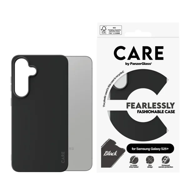 Husa Spate PanzerGlass Hard Care pentru Samsung Galaxy S25 Plus Negru