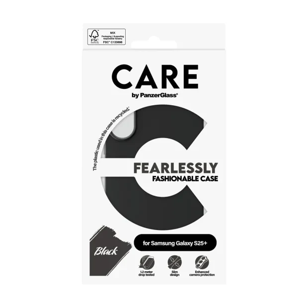 Husa Spate PanzerGlass Hard Care pentru Samsung Galaxy S25 Plus Negru