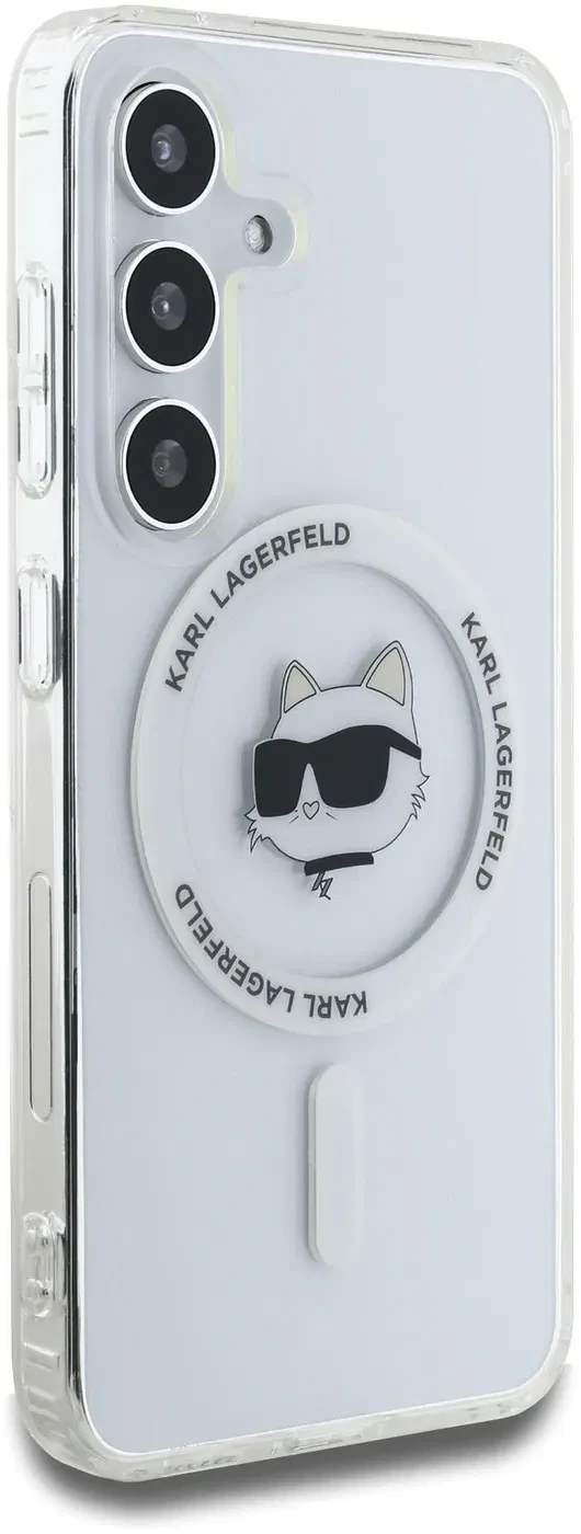 Karl Lagerfeld IML Choupette Head MagSafe pentru  Samsung Galaxy S25 Transparent thumb