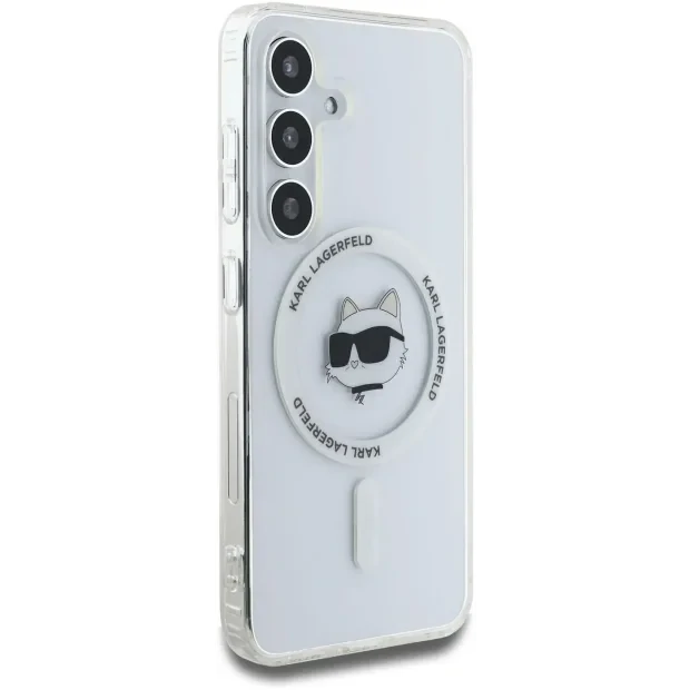 Karl Lagerfeld IML Choupette Head MagSafe pentru  Samsung Galaxy S25 Transparent