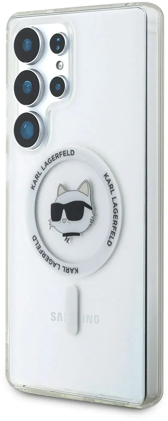 Karl Lagerfeld IML Choupette Head MagSafe pentru Samsung Galaxy S25 Ultra Transparent thumb