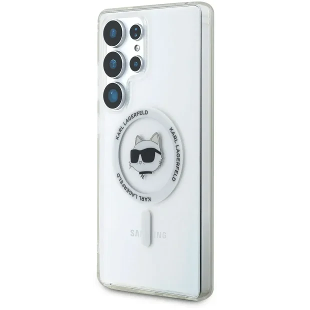 Karl Lagerfeld IML Choupette Head MagSafe pentru Samsung Galaxy S25 Ultra Transparent