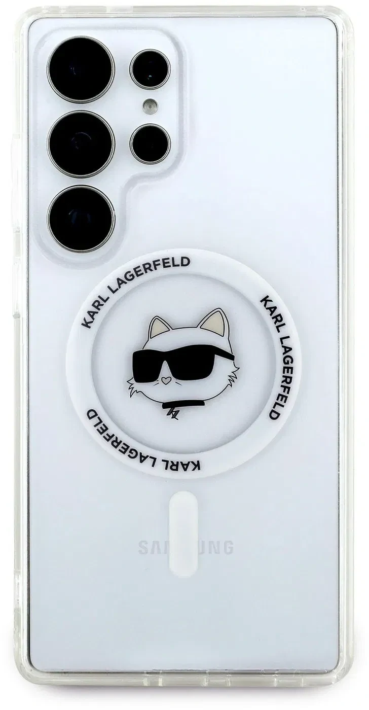 Karl Lagerfeld IML Choupette Head MagSafe pentru Samsung Galaxy S25 Ultra Transparent thumb