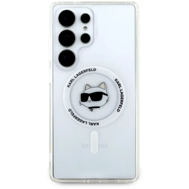 Karl Lagerfeld IML Choupette Head MagSafe pentru Samsung Galaxy S25 Ultra Transparent