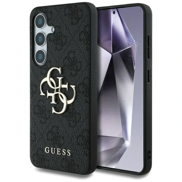 Husa Guess PU 4G Metal Logo pentru Samsung Galaxy S25, Gri