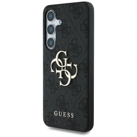 Husa Guess PU 4G Metal Logo pentru Samsung Galaxy S25 Plus, Gri