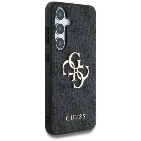 Husa Guess PU 4G Metal Logo pentru Samsung Galaxy S25 Plus, Gri